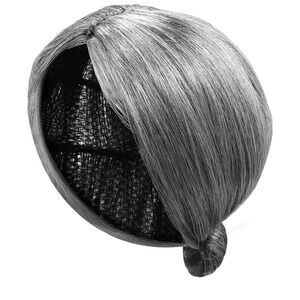 NEW Ed‎ Gein Mother Halloween Costume Grey Older Woman Wig with Bun